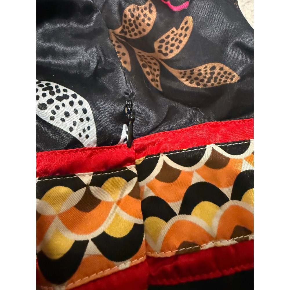 Y2K Wet Seal Floral Butterfly Babydoll Top Black Satin Sleeveless V-Neck Large - Picture 5 of 5